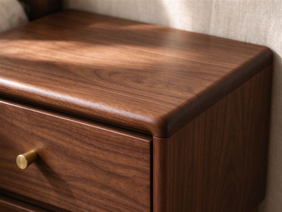 Bedside Nightstand with Drawer detail