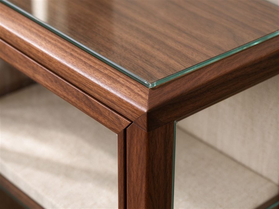 Curio Display Cabinet with Glass Doors detail
