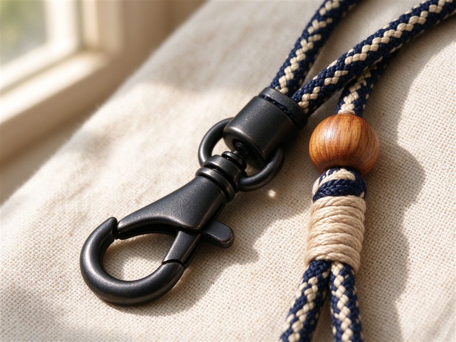 Woven Lanyard Neck Strap detail