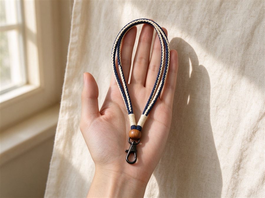 Woven Lanyard Neck Strap detail