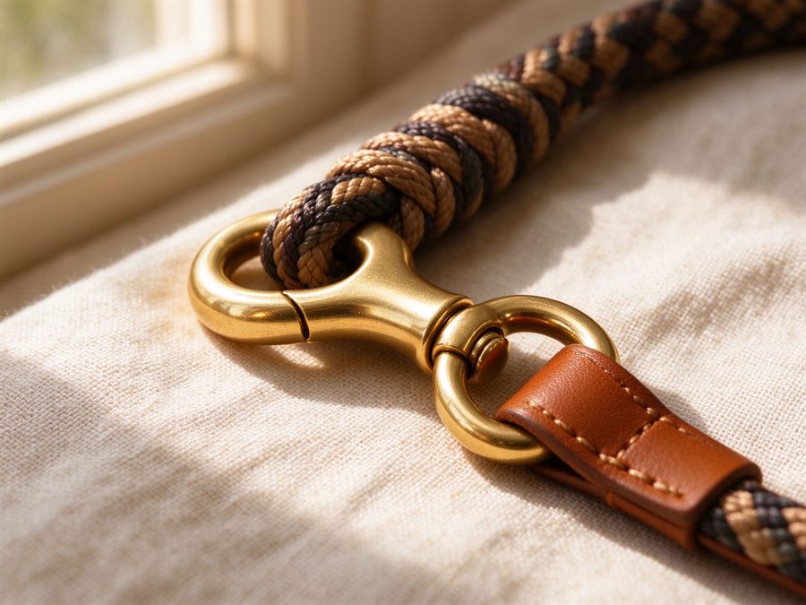 Handwoven Pet Leash detail