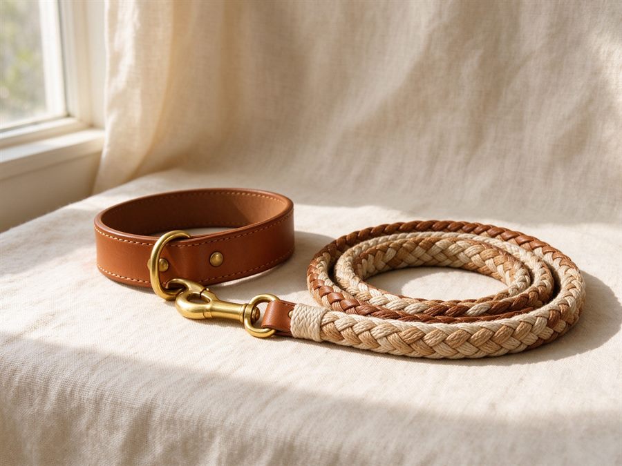 Handwoven Pet Leash detail