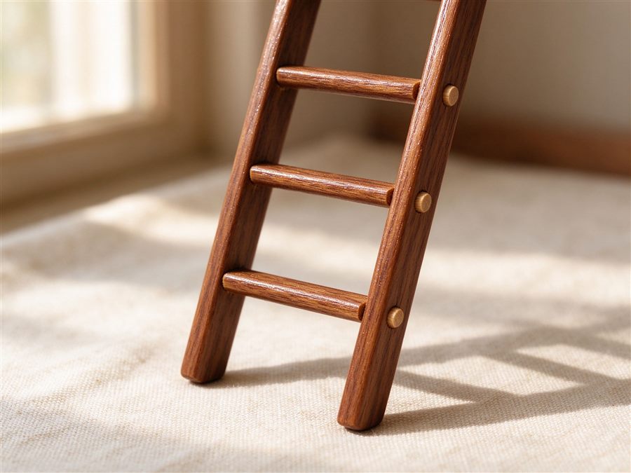 Tiered Bookshelf detail