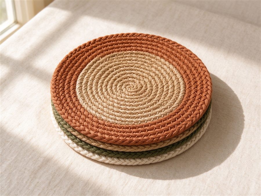 Woven Coaster Set (Set of 4) detail
